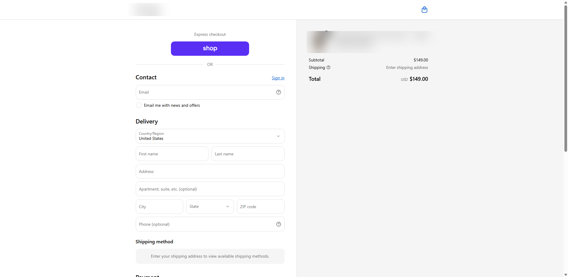 Genuine e-commerce checkout reached from a cloned storefront